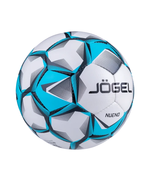 Мяч футбольный JOGEL Nueno №4, белый/голубой/черный
