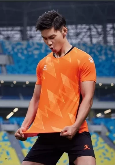 Футбольная форма KELME Short-Sleeved Football Suit (Orange/Black)