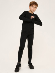 Детское термобелье (верх) утепленное KELME Tech Fit Long Sleeve (Thick) Kids Black