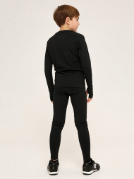 Детское термобелье (верх) утепленное KELME Tech Fit Long Sleeve (Thick) Kids Black