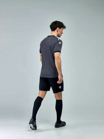 Футбольная форма KELME Short Sleeve Football Uniform (Dark Grey/Black)