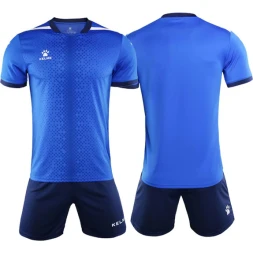 Футбольная форма KELME Short Sleeve Football Uniform (Blue/Dark Blue)