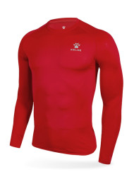Детское термобелье (верх) утепленное KELME Tech Fit Long Sleeve (Thick) Kids Red