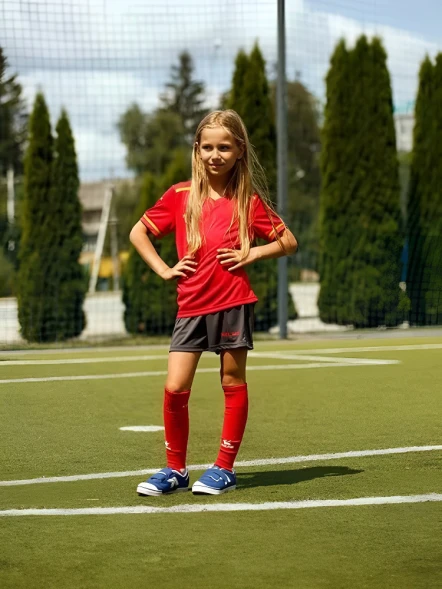 Детская футбольная форма KELME S/S Football Set Kid (Red/Dark Grey)