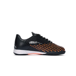 Бутсы зальные TORRES FLEX KID детские, TS134233-124-28, р.28, резина,ПУ,текстиль, чёрно-оранжевый