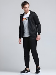 Спортивный костюм KELME Men's Hooded Knitted Jacket Suit Black