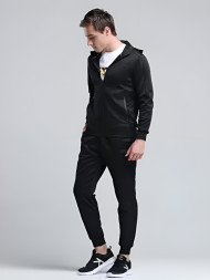 Спортивный костюм KELME Men's Hooded Knitted Jacket Suit Black