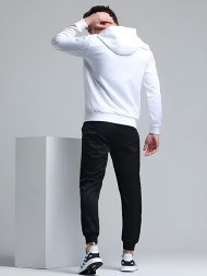 Спортивный костюм KELME Men's Hooded Knitted Jacket Suit (White/Black)