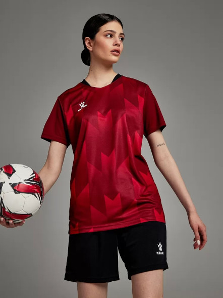 Футбольная форма KELME Short-Sleeved Football Suit (Burgundy/Black)
