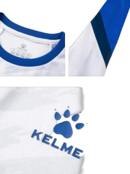 Футбольная форма KELME Short-Sleeved Football Suit (White/Blue)