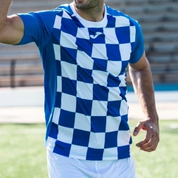 Футболка игровая JOMA с коротким рукавом FLAG II Синий-белый