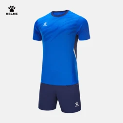 Футбольная форма KELME Short-Sleeved Football Suit (Blue/Dark Blue)