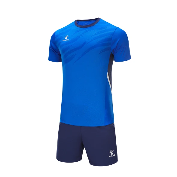Футбольная форма KELME Short-Sleeved Football Suit (Blue/Dark Blue)