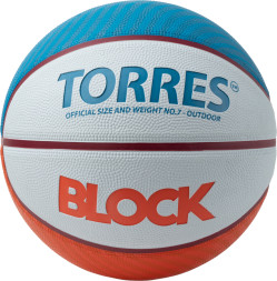 Мяч баскетбольный TORRES Block, B023167, р.7