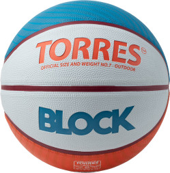 Мяч баскетбольный TORRES Block, B023167, р.7