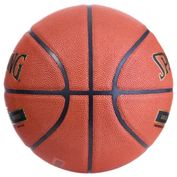 Мяч баск. SPALDING TF Gold 76857z, р.7, композит (микрофибра), коричнево-черный