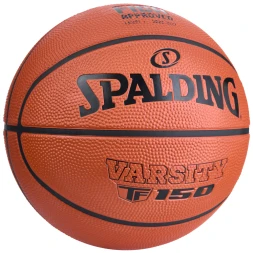 Мяч баск. SPALDING TF-150 Varsity Logo FIBA 84421z, р.7, FIBA Approved (Level 2),резина, коричн-черн