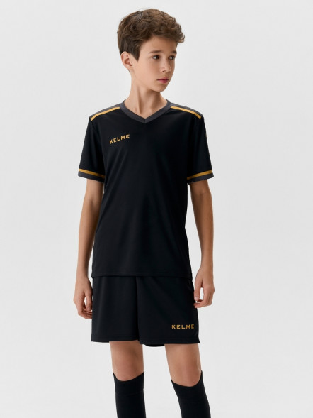 Детская футбольная форма KELME Children's Short-sleeved Football Uniform Set Black