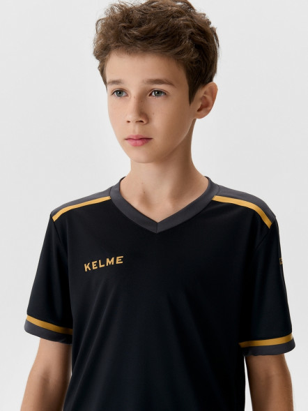 Детская футбольная форма KELME Children's Short-sleeved Football Uniform Set Black