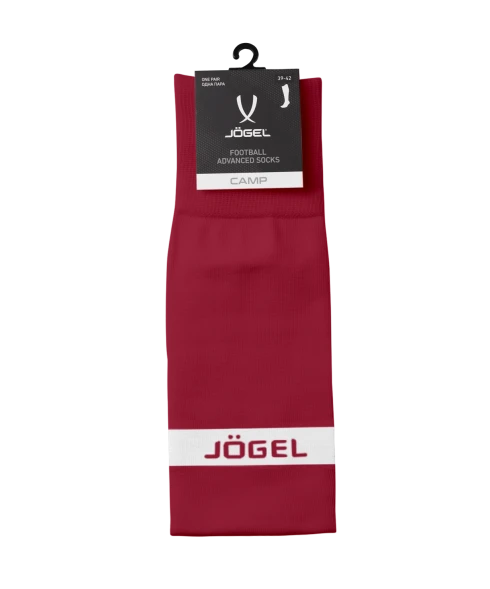 Гетры футбольные JOGEL CAMP ADVANCED SOCKS, гранатовый/белый