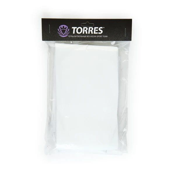 Гетры футб. проф.TORRES Sport Team БЕЗ НОСКА, FS11010-01-35-38, р.35-38, БЕЛ, полиэстер, эластан