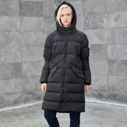 Пуховик KELME Women's Mid-Length Down Jacket Black
