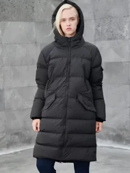 Пуховик KELME Women's Mid-Length Down Jacket Black