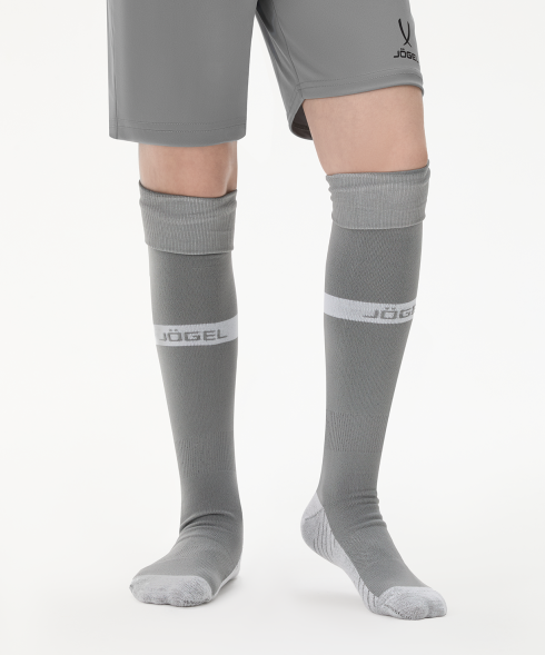 Гетры футбольные JOGEL CAMP ADVANCED SOCKS, серый/белый