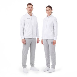 Костюм спортивный MIKASA MT537/530-022-4XL, р.4XL, 70% хлопок, 30% полиэстер, бело-серый