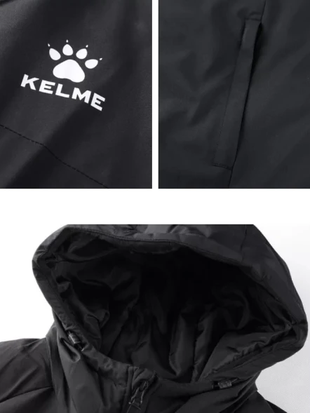 Куртка утепленная KELME Hooded Short Padded Jacket Black