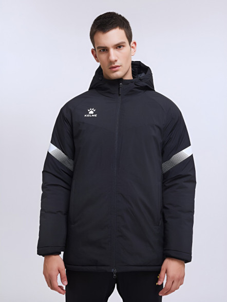 Куртка утепленная KELME Hooded Short Padded Jacket Black
