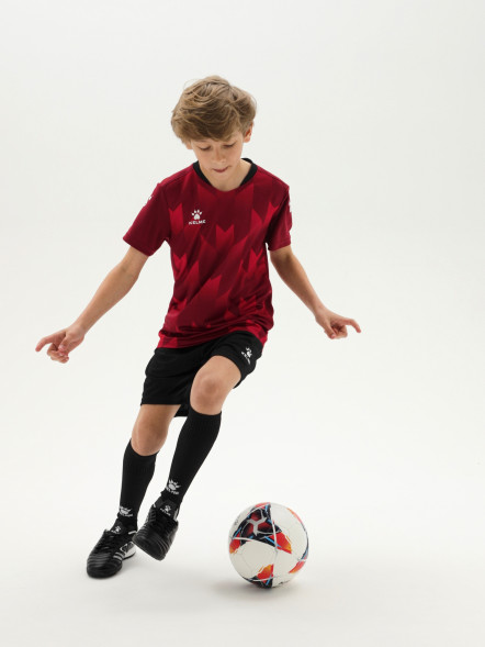 Детская футбольная форма KELME Short-Sleeved Football Suit (Burgundy/Black)