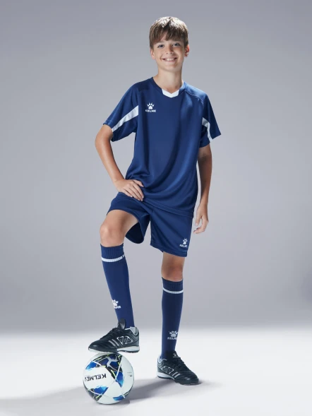 Детская футбольная форма KELME Football Suit (Dark Blue/White)