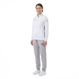 Костюм спортивный MIKASA MT537/530-022-L, р.L, 70% хлопок, 30% полиэстер, бело-серый