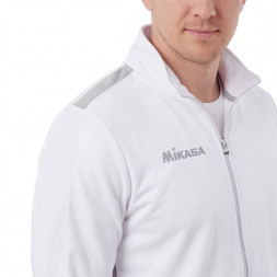 Костюм спортивный MIKASA MT537/530-022-M, р.M, 70% хлопок, 30% полиэстер, бело-серый
