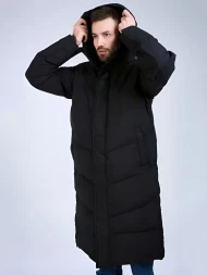 Пуховик KELME Hooded Long Jacket Black