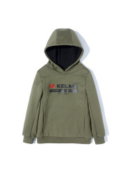 Детское худи KELME Boy's Hooded Sweatshirt Dark Green
