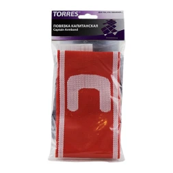 Капитанская повязка TORRES, SS11002-02, нейлон, безразмерная, черно-белый