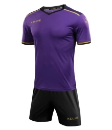 Детская футбольная форма KELME S/S Football Set Kid (Light Purple/Black)