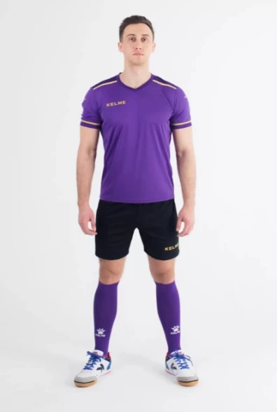 Детская футбольная форма KELME S/S Football Set Kid (Light Purple/Black)