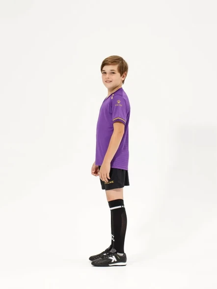 Детская футбольная форма KELME S/S Football Set Kid (Light Purple/Black)