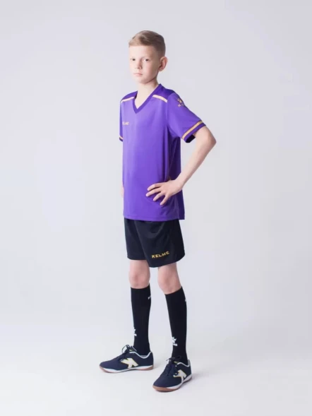 Детская футбольная форма KELME S/S Football Set Kid (Light Purple/Black)