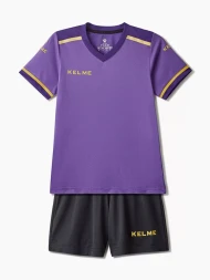 Детская футбольная форма KELME S/S Football Set Kid (Light Purple/Black)