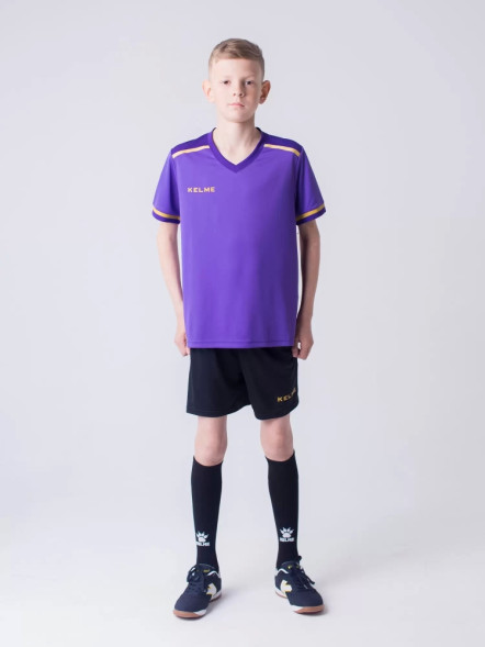 Детская футбольная форма KELME S/S Football Set Kid (Light Purple/Black)