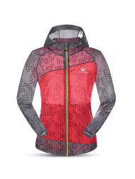Ветровка KELME Women's Skin Trench Coat (Red/Grey)