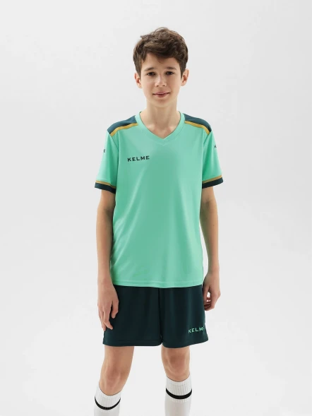 Детская футбольная форма KELME S/S Football Set Kid (Teal/Dark Green)