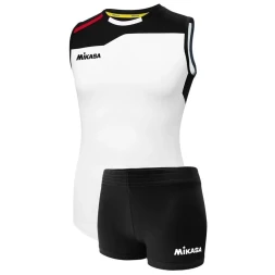 Форма волейб. жен. MIKASA MT377-02-2XL, р. 2XL, 90% полиэстер, 10% эластан, красно-желтый