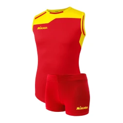 Форма волейб. жен. MIKASA MT377-02-2XL, р. 2XL, 90% полиэстер, 10% эластан, красно-желтый