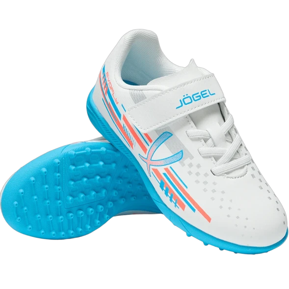 Бутсы многошиповые JOGEL Evofly TF Talant White/blue, детский