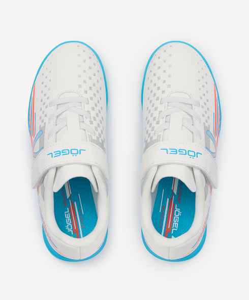 Бутсы многошиповые JOGEL Evofly TF Talant White/blue, детский